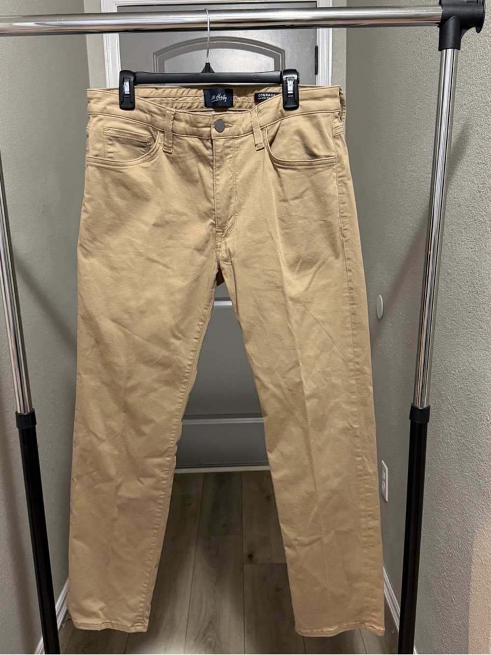 34 Heritage Courage Men's Tan Khaki Pants - Straight Mid-Rise Pants - Size 35x30
